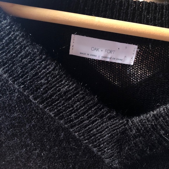Oak+Fort black v-neck sweater - Picture 2 of 4